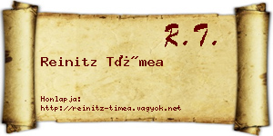 Reinitz Tímea névjegykártya