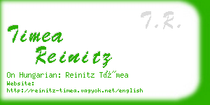 timea reinitz business card